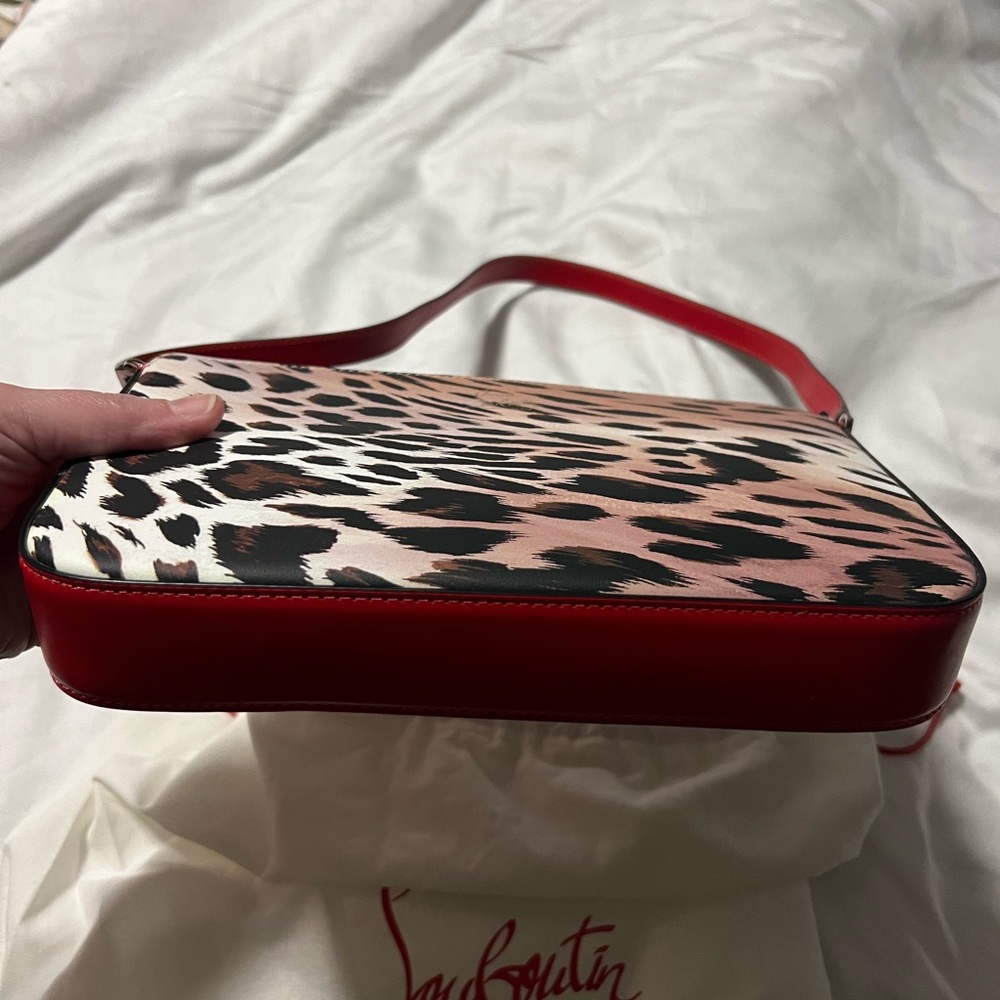 Christian Louboutin Leopard red-bottom purse with dust cover - Picture 3 of 7